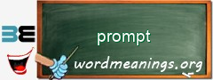 WordMeaning blackboard for prompt